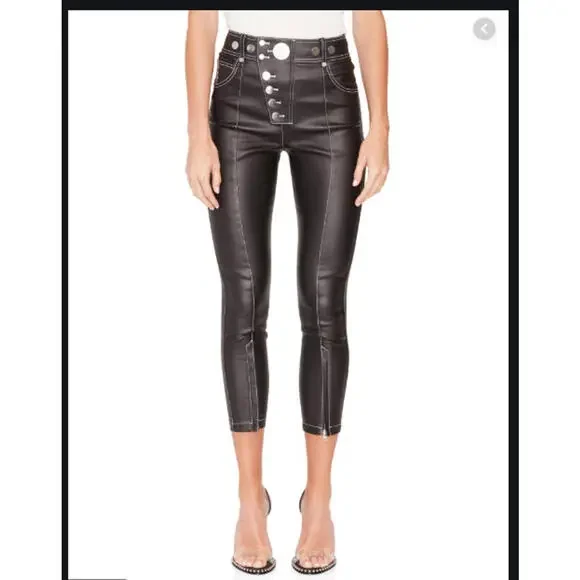 Alexander Wang High Waist Coated Leggings/Pants, Size 4, Retail $650.00 - Picture 2 of 7